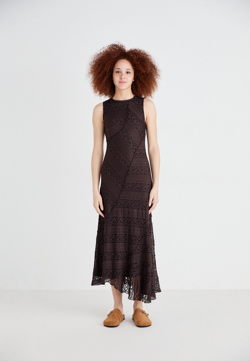 Gina Tricot DRESS - Maxi dress - brown - Zalando.co.uk