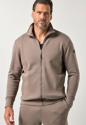 Sweatjacke - nougat brown
