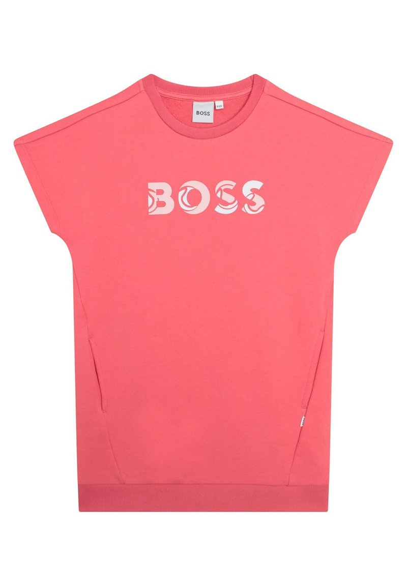 BOSS Kidswear T-shirt print donkerroze