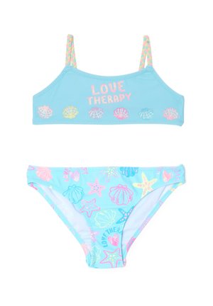 WITH MARINE PATTERNS SET - Bikini - pink/light blue
