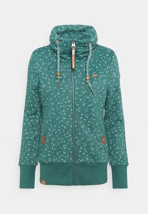 Felpa con zip - dark green