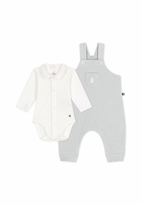 Petit Bateau NEWBORN ENSEMBLE SALOPETTE UNISEX - Kombinezons ar lencēm - marshmallow