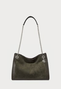 SUEDE & LEATHER MEDIUM BRADLEY TOTE BAG - Kabelka - dark olive