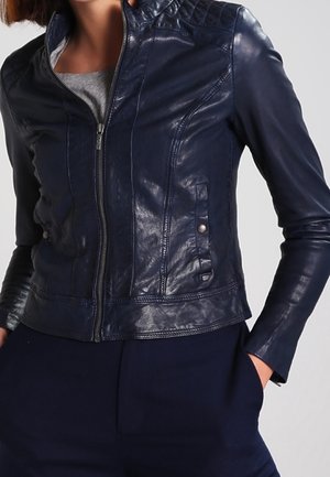 Leren jas - dark blue