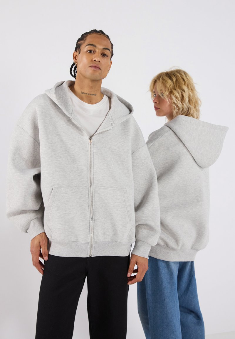 YOURTURN SCUBA ZIP UNISEX - Felpa con zip - mottled light grey