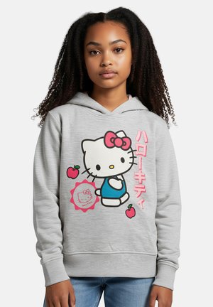Hello Kitty, HELLO KITTY KAPUZENPULLOVER HOODIE SWEATSHIRT PULLOVER - Hoodie - grau