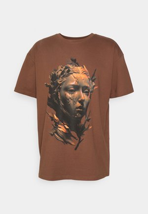 OVERGROWN HEAVY OVERSIZED TEE UNISEX  - T-shirts med print - bark