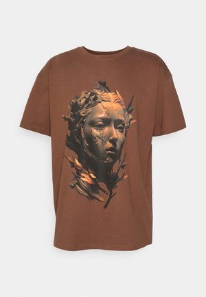 OVERGROWN HEAVY OVERSIZED TEE UNISEX  - T-shirt imprimé - bark