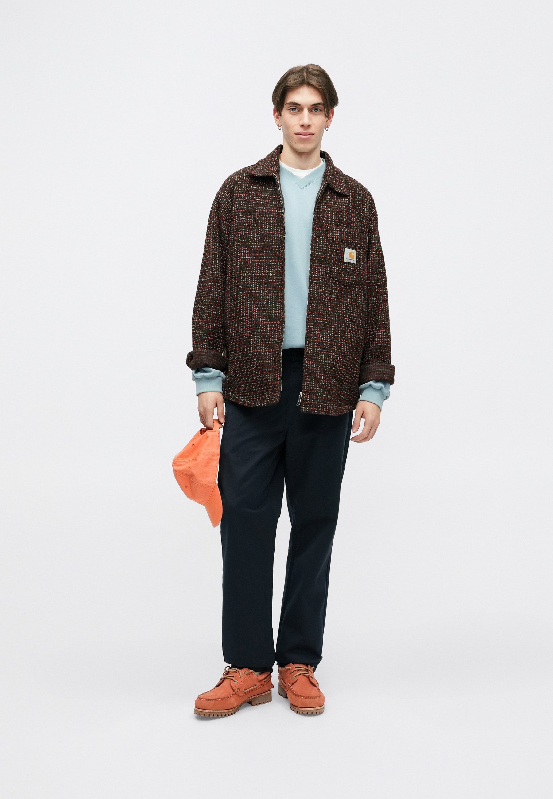 Carhartt WIP BELLAMY SHIRT - Casaco de verão - brown/castanho