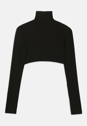 Norma Kamali CROPPED LONG SLEEVE - Langærmet T-shirt - black