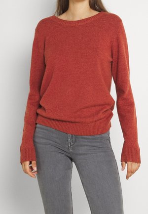 VILA Trui - mottled dark red