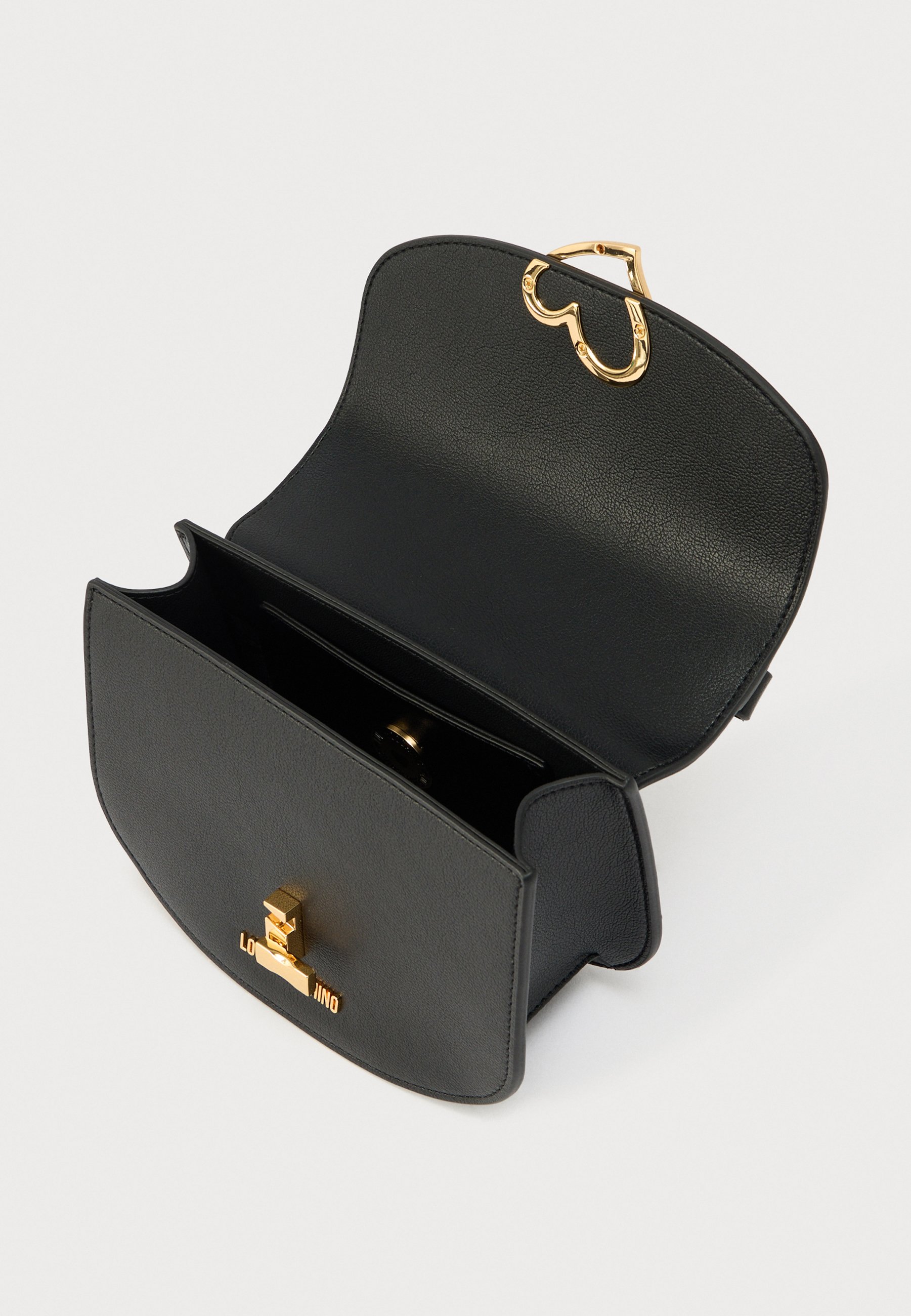 Love Moschino HEART TURNLOCK - Handtas - black/zwart - Zalando.nl
