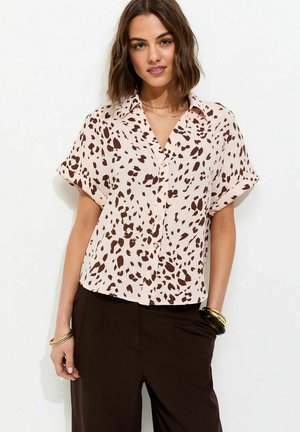 New Look, ABSTRACT PRINT SHORT SLEEVE SHIRT - Chemisier - pink pattern