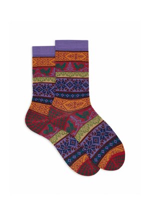 FANTASIA GRECA NATALIZIA CON EFFETTO  - Calze - purple