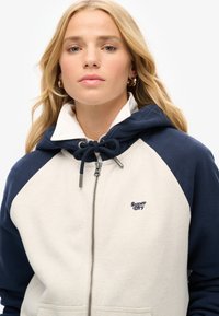 Superdry & Co ESSENTIAL BASEBALL  - Sudadera con cremallera - rich navy light oat marl