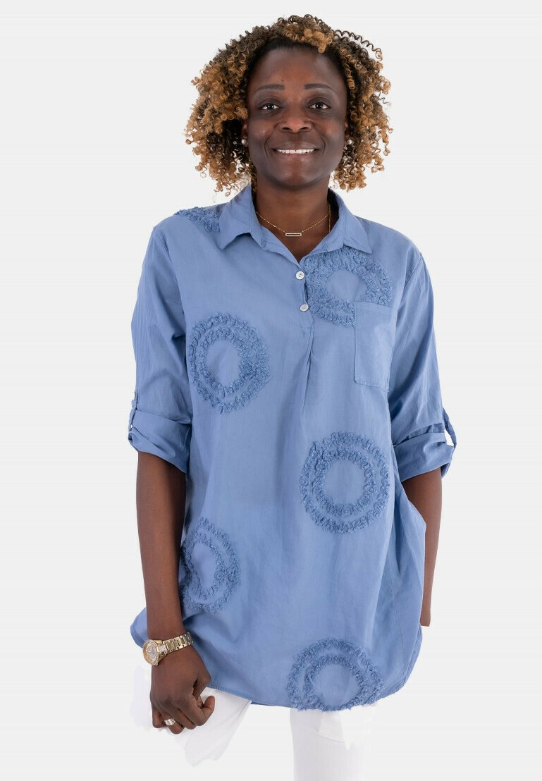 Chemisier IBlues Violet Et Bleu - Taille 16 - Viscose Sans Manches - Occasion Très Bon état
