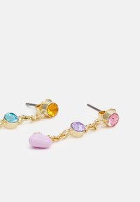 COACH HEART DROP EARRINGS - Brincos - gold-coloured/pink/multicoloured