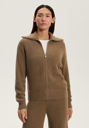 WITH LAPEL COLLAR - Gilet - brown