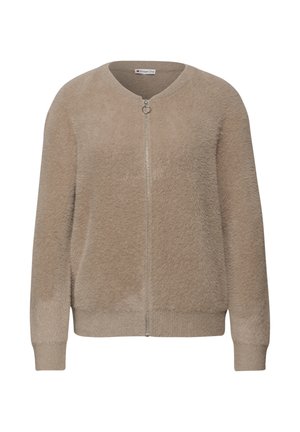 CARDIGAN IM BLOUSON-LOOK - Gilet - beige
