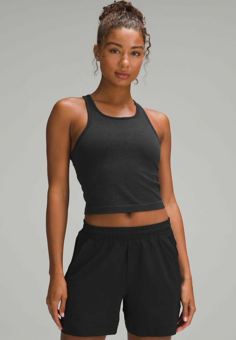 lululemon - EBB TO STREET CROPPED RACERBACK - Toppi - black, Suurenna