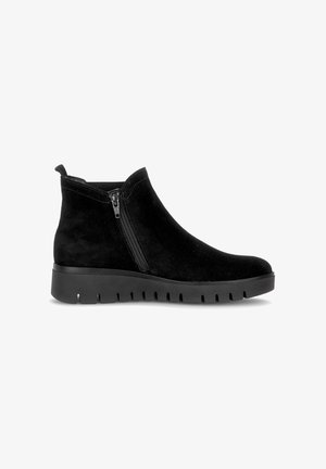 Gabor, 8015.01 - Enkellaarsjes met plateauzool - black eltexture