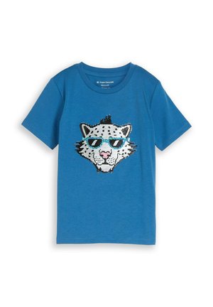 MIT WENDEPAILLETTEN - T-shirt imprimé - federal blue