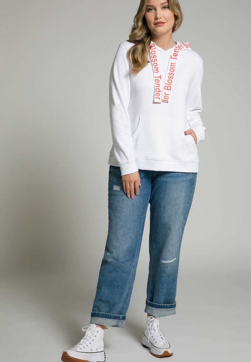 Damen Sweatshirts | Ulla Popken Kapuzenpullover offwhite/weiß - OU88441 Damen Sweatshirts | Ulla Popken Kapuzenpullover offwhite/weiß - OU88441