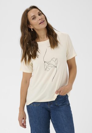 BPNATALIA T-SHIRT - T-shirt imprimé - antique white
