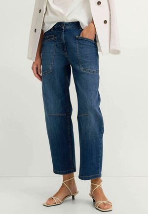 MIT AUFGESETZTEN TASCHEN - Straight leg jeans - blaugrau