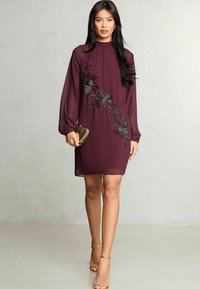 Lipsy PETITE FIT - LONG SLEEVE  - Nappali ruha - red