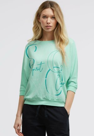 Soccx, SOCCX BASIC SWEATSHIRT MIT VERKÜRZTEN ÄRMELN UND ARTWORK - Sweatshirt - crystal aqua