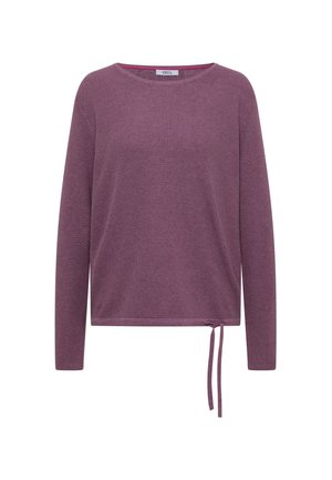 Cecil, ROUND-NECK JUMPER WITH LEOPARD PRINT - Pullover - lavender purple melange