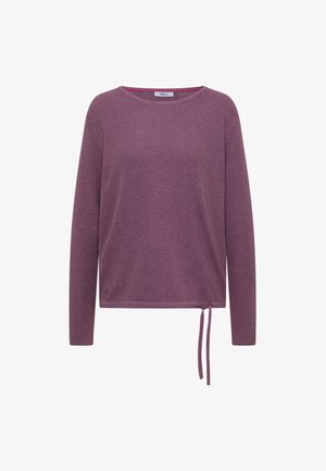 Cecil, ROUND-NECK JUMPER WITH TEXTURED KNIT - Pullover - lavender purple melange