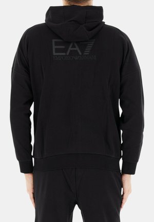 Felpa con zip - black