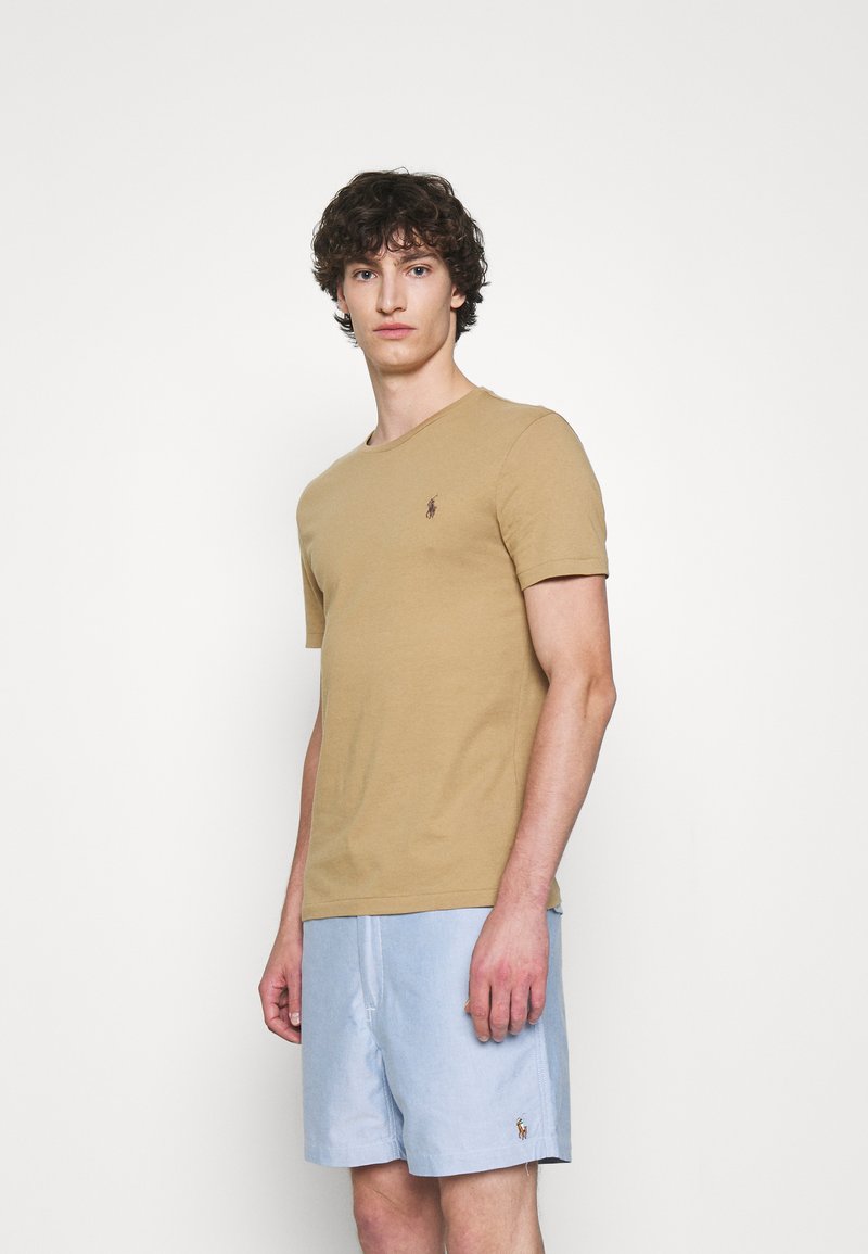 Polo Ralph Lauren CUSTOM SLIM FIT JERSEY CREWNECK T-SHIRT - T-shirt básica - luxury tan