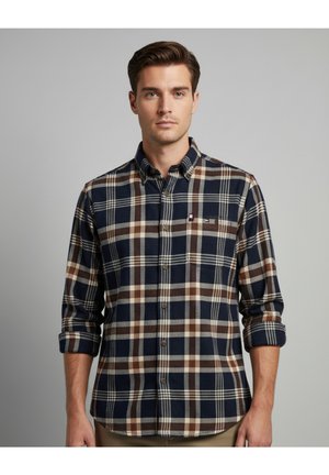 MANGA LARGA CUADROS - Camisa - marrón