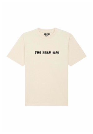 THE HARD WAY PRINT HEAVYWEIGHT - Print T-shirt - off white
