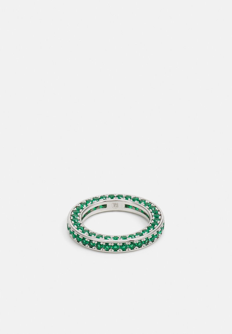 EMILI JUSTINE PAVE - Anillo - silver-coloured/emerald