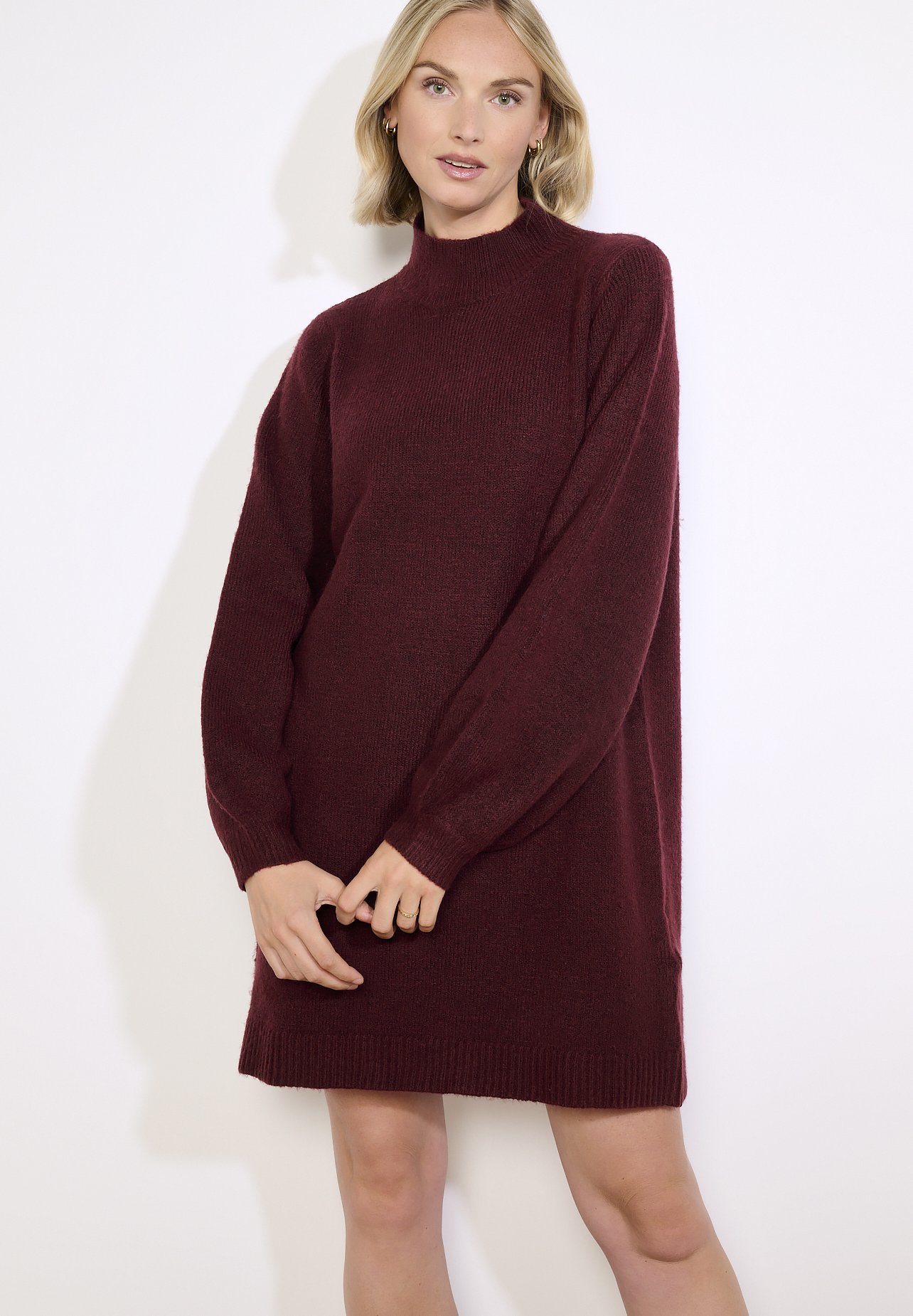 LolaLiza TURTLENECK Robe pull bordeaux wine/bordeaux