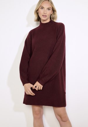 TURTLENECK  - Vestido de punto - bordeaux wine
