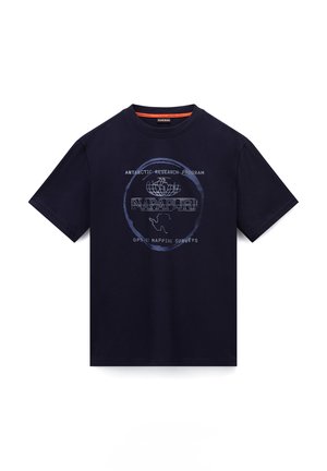 Napapijri BALD - Print T-shirt - blu marine