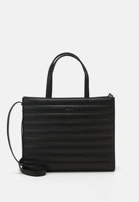 Calvin Klein LINE QUILT MEDIUM TOTE - Bolso shopping - black