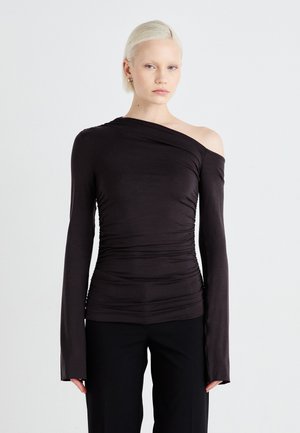 Weekday DRAPE ASYMMETRIC  - Topper langermet - brown