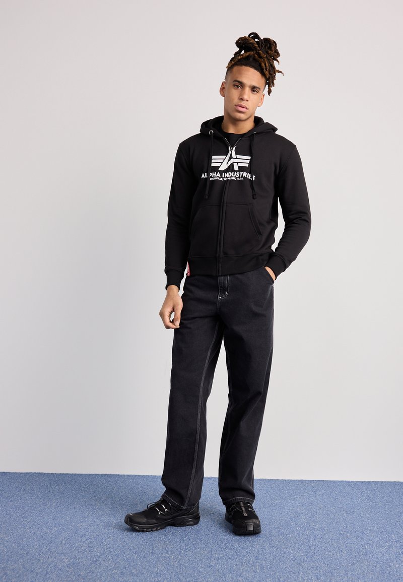 Alpha Industries - BASIC ZIP HOODY - Sweat zippé - black, Agrandir