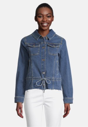 MIT AUFGESETZTER BRUSTTASCHE - Denim jacket - blau
