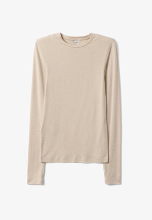 Stefanel, REGULAR-FIT CREW-NECK T-SHIRT. - Camiseta de manga larga - beige