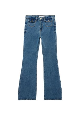 Flared Jeans - blue denim