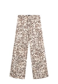 ANIMAL PRINT STRAIGHT-LEG - Kalhoty - brown