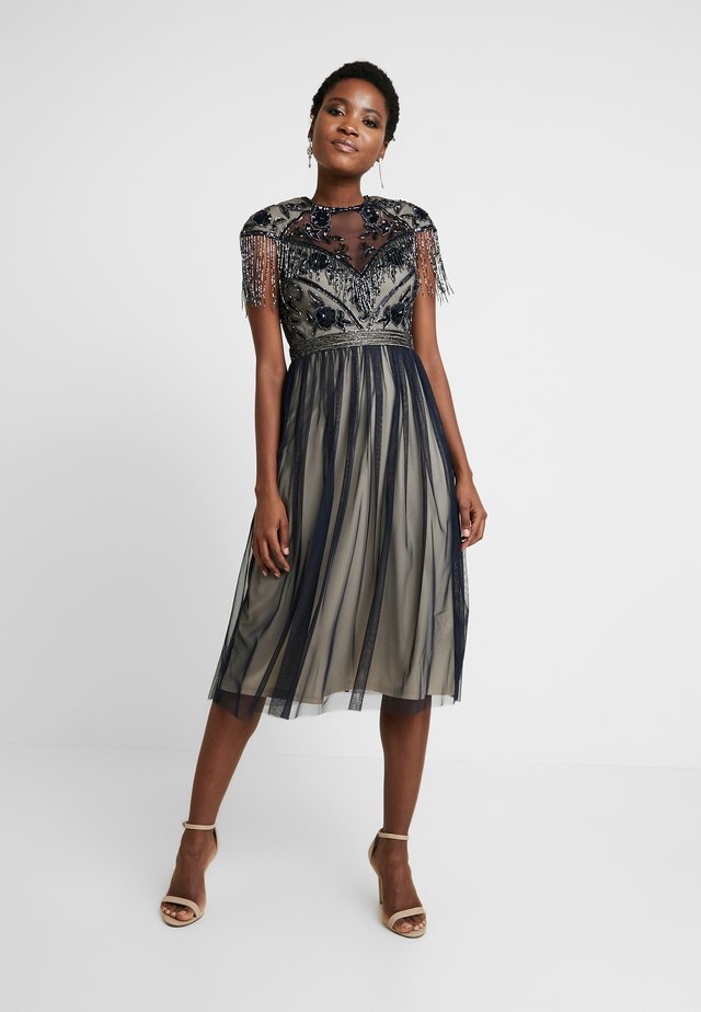 SAVANNA MIDI - Cocktailjurk - navy/cream