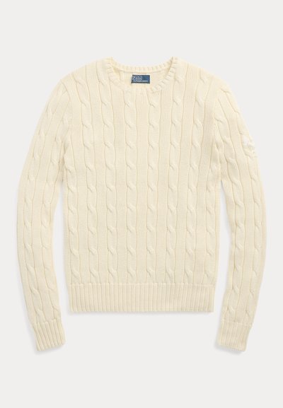 Polo Ralph Lauren ANCHOR-MOTIF CABLE COTTON SWEATER - Striktrøje - authentic cream